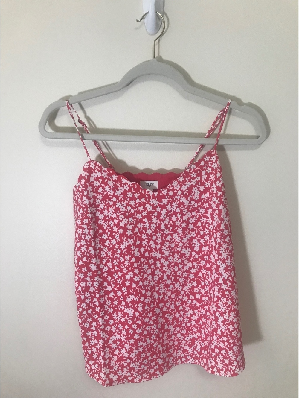 J.Crew Floral Scalloped Tank Top Size 2